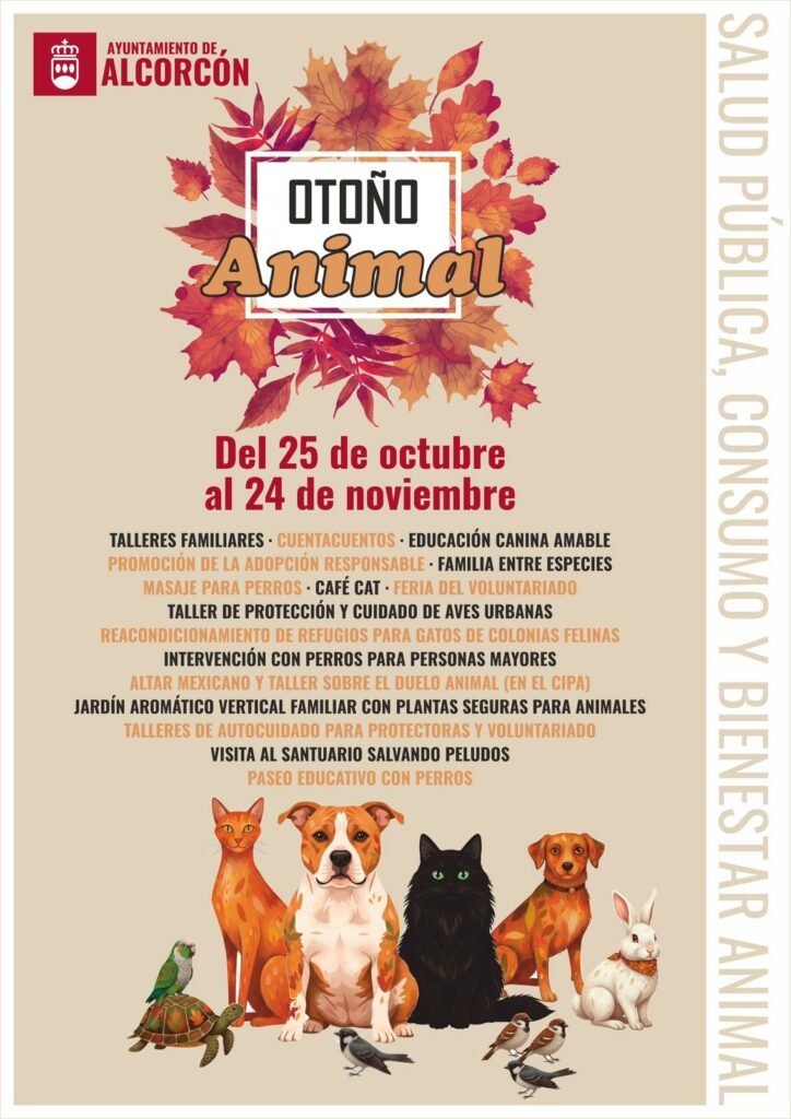 Otoño animal cartel